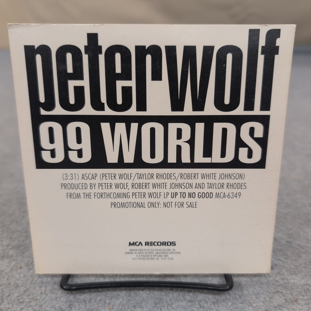 Peter Wolf 99 Worlds 7" Vinyl Single Promo MCA Records 1990 Up to No Good - Picture 2 of 2